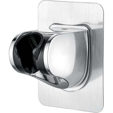 Soporte para cabezal de ducha sin taladrar, adhesivo 3M – Soporte universal para cabezal de ducha, ajustable (45°), para ducha de baño, cromado