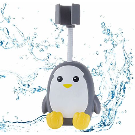 Soporte para cabezal de ducha - Soporte para ducha de mano - Soporte para soporte de ducha con diseño de dibujos animados en forma de pingüino