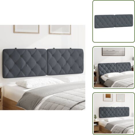 Soporte para cama - vidaXL Cabecero de cama acolchado terciopelo gris oscuro 160 cm - Cama con cabecero