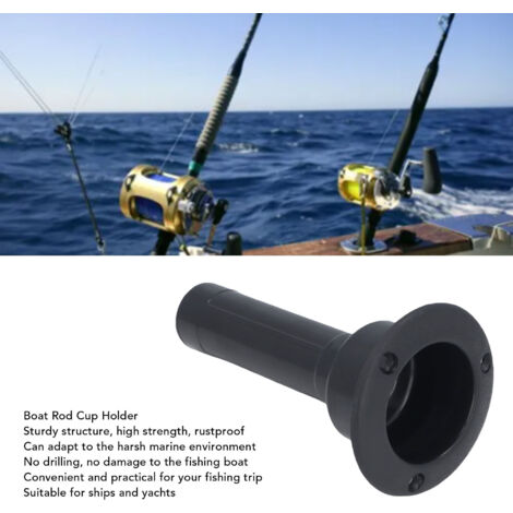 Soporte para cañas de pescar y vasos para barcos y yates - Accesorio marino de ABS - No requiere instalación
