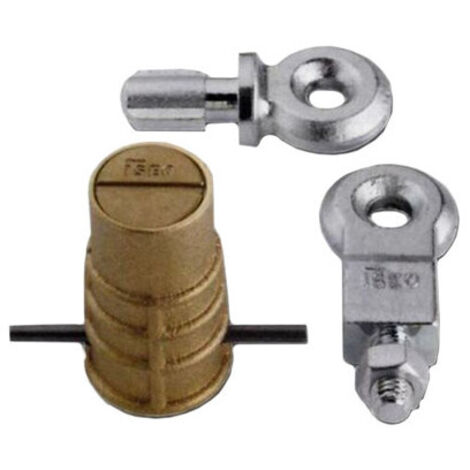 Soporte para candado de persiana campana bronce + anillo ISEO 00490
