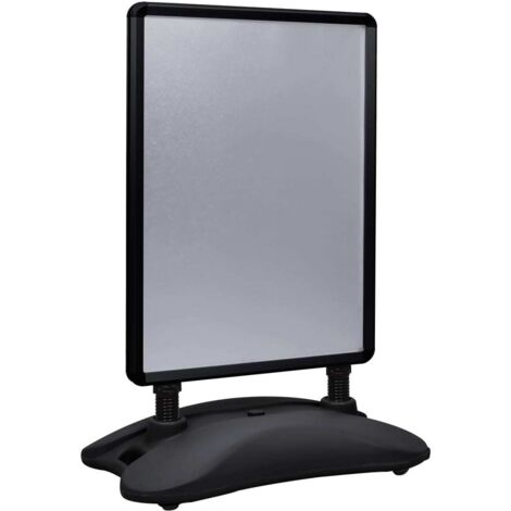 Soporte para carteles A1 base de agua aleación aluminio negro