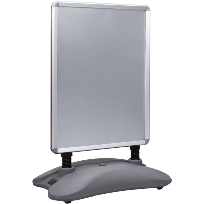 

vidaXL Soporte para Carteles A1 Base de Agua Aleación de Aluminio Gris - Gris
