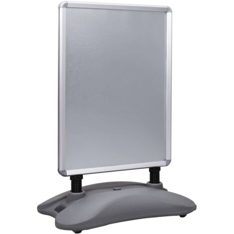 Soporte para carteles A1 base de agua aleación de aluminio gris