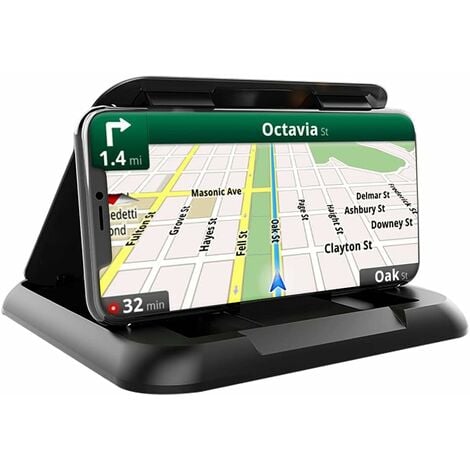 Soporte para Celular para Auto - Edición Premium - Robusto y Antideslizante - Duradero - Compatible con Todos los Teléfonos de Vehículos - GPS - Compatible con iPhone Samsung Huawei - Negro