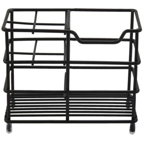 Soporte para cepillo de dientes eléctrico, soporte para pasta de dientes, acero inoxidable, multifuncional, baño, negro