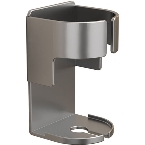 Soporte para cepillo de dientes totalmente metálico - Soporte de pared adhesivo nano para cargador de cepillo de dientes - Paquete de 2 - (gris)