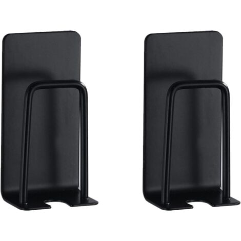 Soporte para cepillos de dientes de 2 piezas, soporte para cepillos de dientes eléctricos, soporte de acero inoxidable 304, adecuado para guardar cepillos de dientes y vasos (negro)