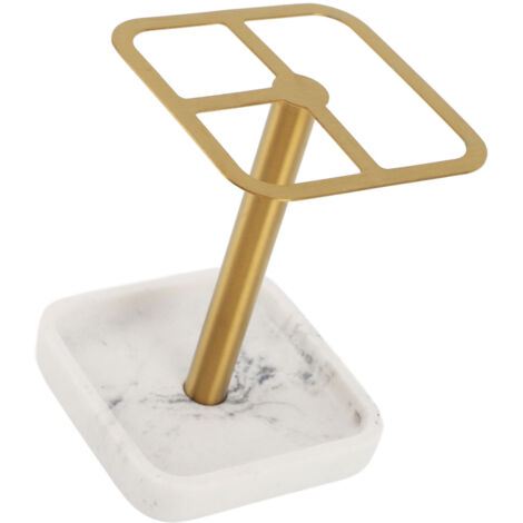 Soporte para cepillos de dientes de 3 ranuras chapado en oro, fabricado en acero inoxidable 304 resistente a la corrosión, organizador de pasta de dientes que ahorra espacio para el baño.