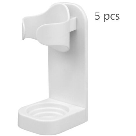 Soporte para cepillos de dientes eléctricos, juego de 5, soporte de pared con adhesivo fuerte, organizador ajustable para cepillos de dientes de baño.