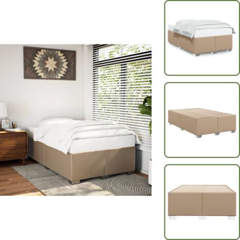 Soporte para colchón - vidaXL Estructura cama sin colchón cuero sintético capuchino 120x190cm - Cama con listones