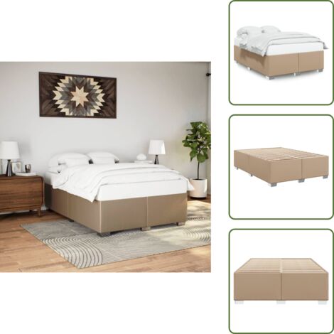 Soporte para colchón - vidaXL Estructura cama sin colchón cuero sintético capuchino 160x200cm - Cama con listones