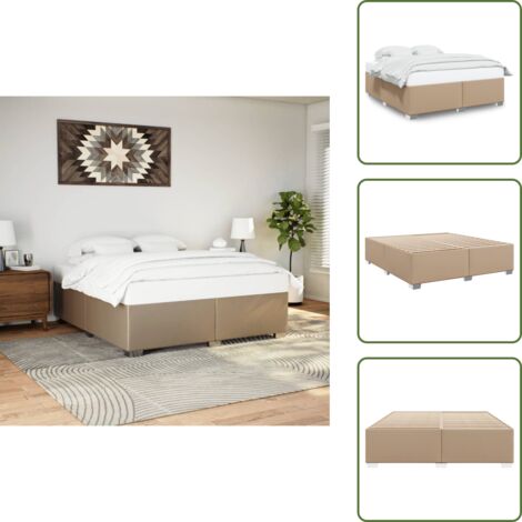Soporte para colchón - vidaXL Estructura cama sin colchón cuero sintético capuchino 180x200cm - Cama con listones