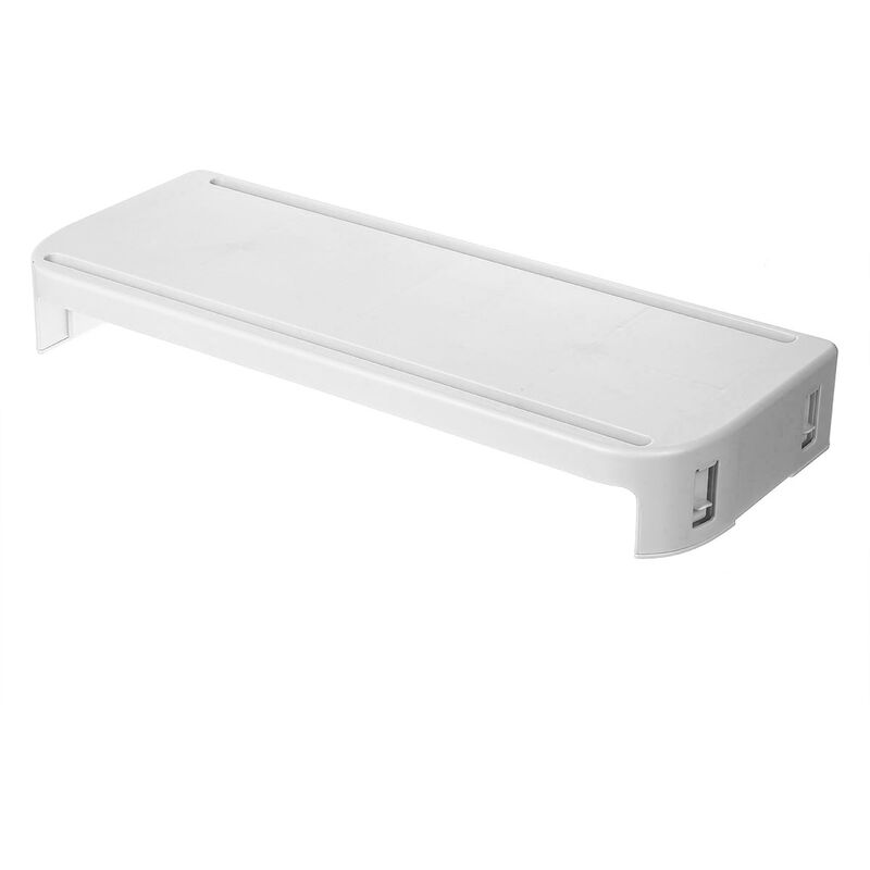 

Soporte para computadora de escritorio ajustable en altura Soporte para TV Pantalla LCD Montaje en pantalla Montaje en pantalla 54x22x7.3cm (Blanco)