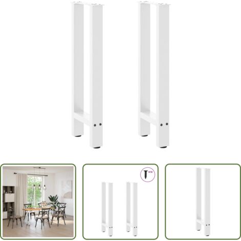 Soporte para consola -  Patas para consola blancas (2 unidades, 28 x 72-73 cm, acero)