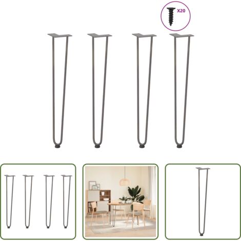 Soporte para consolas -  Patas de horquilla para consolas para consolas 4 unidades Acero natural 72 cm Acero macizo
