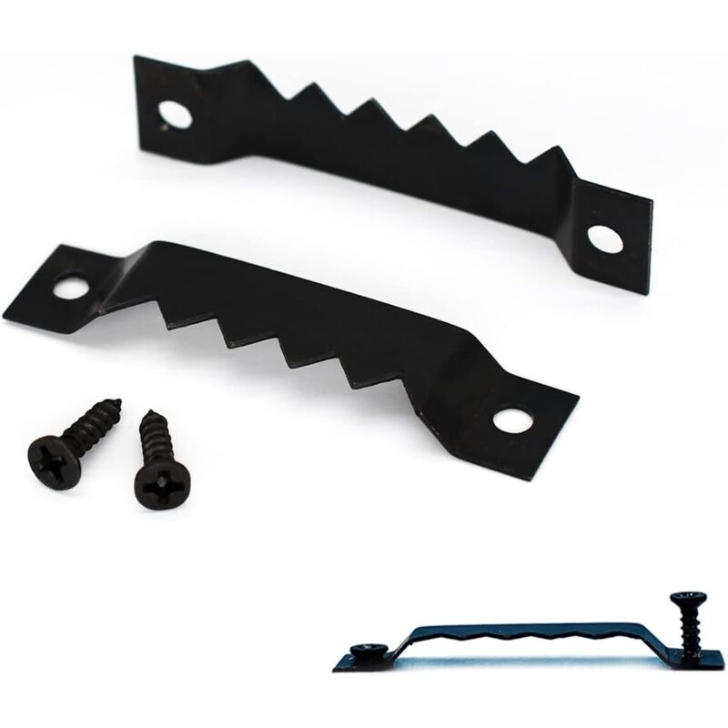 Soporte para cuadros en zigzag de alta resistencia de 50 lb - 50 piezas - Soporte resistente para cuadros con tornillos - Solución resistente para