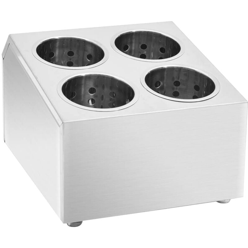 

Soporte para cubiertos 4 rejillas acero inoxidable cuadrado - Plateado - Vidaxl