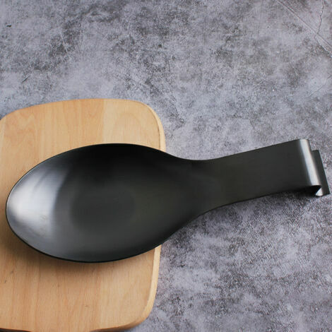 Soporte para cucharas de oro mate, soporte para cucharas de acero inoxidable para estufa, soporte para utensilios de cocina para cucharones, pinzas, espátula, soporte para cucharas para estufa (2 piez
