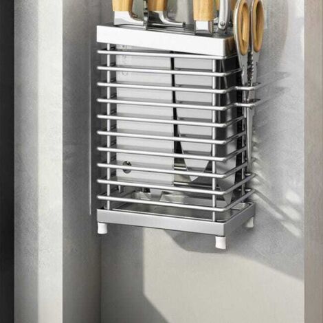 Soporte para cuchillos de acero inoxidable 304, estante colgante para cuchillos de cocina, colores de acero inoxidable, 14,89,722,5 cm
