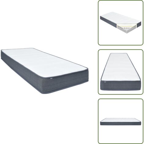 Soporte para el cuerpo - vidaXL Colchón de cama box spring firmeza media 200x80x20 cm - Cama de cama box spring