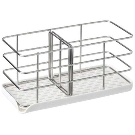 Soporte para esponja de acero inoxidable 304, organizador multifuncional para fregadero de cocina, bandeja de drenaje, jabonera, tabla para colgar ajustable