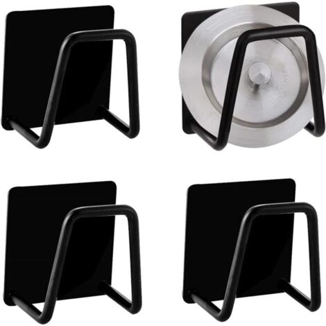 Soporte para esponjas de acero inoxidable, 4 piezas. Soporte autoadhesivo para esponjas. Gancho para colgar en la pared del fregadero. Autoadhesivo. No requiere perforación. Ideal para el almacenamien