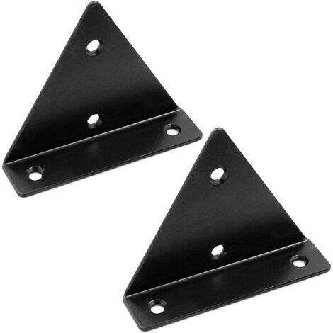 Soporte para estante montado en la pared Soporte para estante Soporte para cochera y fijación 2 piezas(negro）