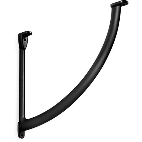 soporte para estantes de zamak giano - mafos acabado negro medidas 130x120