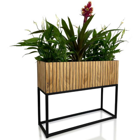 Soporte para flores FIORINO tipo loft, lamas, 62x22x50 cm