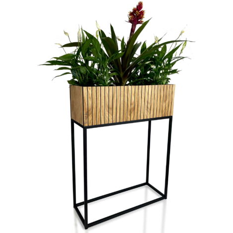 Soporte para flores FIORINO tipo loft, lamas, 62x22x80 cm