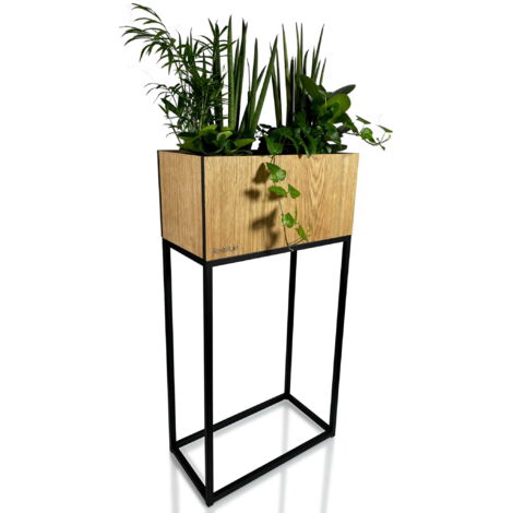 Soporte para flores LOFT FIORINO de roble, 42 x 22 x 80 cm