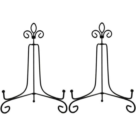 Soporte para fotos de hierro negro, 26 cm – Juego de 2 con caballete integrado para una presentación elegante y estable.
