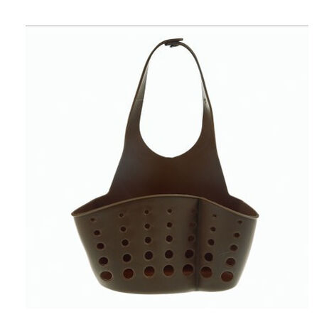 Soporte para fregadero de cocina, escurridor de almacenamiento para el hogar, esponja de jabón ajustable Shlf, escurridor colgante, bolsa, accesorios de cocina,style B brown