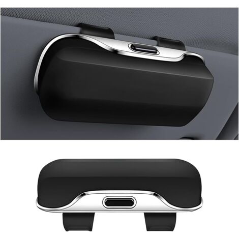 Soporte para gafas de sol para visera de coche, estuche para guardar y proteger las gafas, organizador de gafas suave para el interior del coche, apto para SUV, sedanes, camiones y otros modelos unive