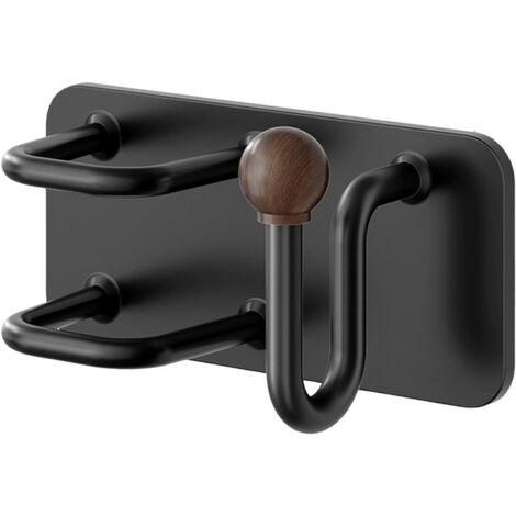 Soporte para gomas y peines, de hierro fundido, inoxidable e impermeable, diseño vertical, estante para guardar peines y gomas para el cabello, almacenamiento montado en la pared, no requiere perforac
