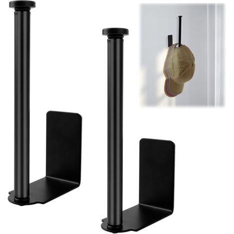Soporte para gorras, 2 piezas de perchero de pared para sombreros, soporte adhesivo para gorras, gancho de acero inoxidable para sombreros, adecuado para varios sombreros, bufandas, ropa, llaves y joy