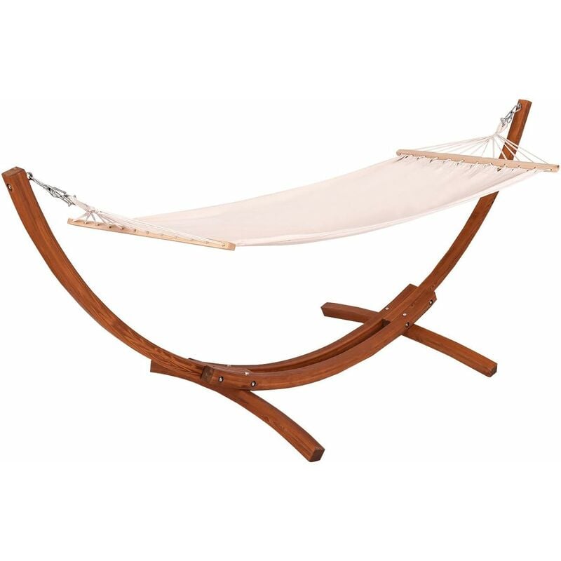 

Soporte para Hamaca de Madera con Hamaca Carga hasta 120kg para Patio Jardín Playa Camping