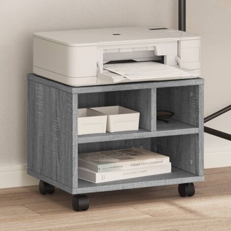 Soporte para impresora con ruedas gris  41x32x34,5 cm