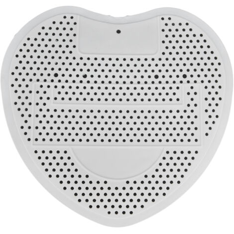 Soporte para inodoro anti-suciedad y obstrucciones para restaurantes y oficinas: rejilla para urinario antiolor y a prueba de salpicaduras, fabricada en plástico blanco, 19 x 17 cm.