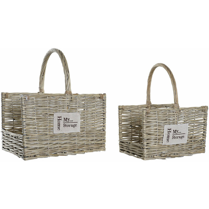 

Soporte para Leña DKD Home Decor Algodón Mimbre (2 pcs)