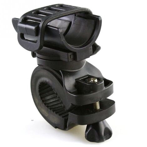 Soporte para linterna de bicicleta de 360 grados, clip para linterna LED, adecuado para bicicletas de montaña y bicicletas comunes, firmemente fijado y cómodo de usar mientras se conduce.