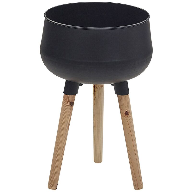 

Soporte para maceta negro/madera clara ⌀ 28 cm AGROS