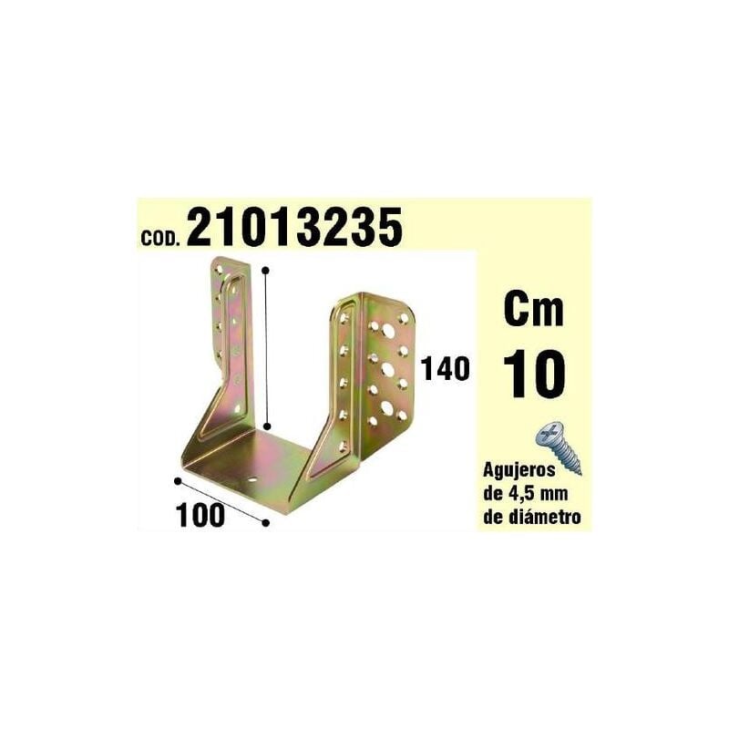 

Soporte Para Madera Alas Exteriores bicromatado 100 mm.