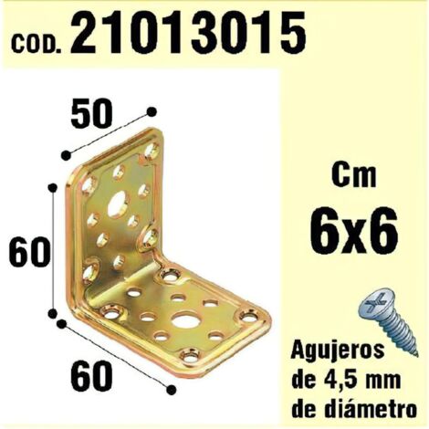 Soporte Para Madera Angulo 50x 60x 60 mm.
