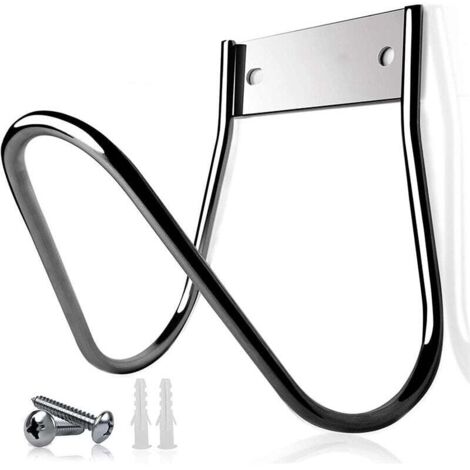 Soporte para manguera de jardín de acero inoxidable KZQ, colgador de manguera, gancho pequeño para montaje en pared, soporte para mangueras, cables de extensión y mangueras de compresor de aire.
