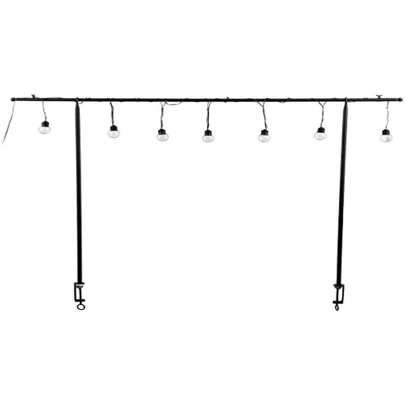 

MICA DECORATIONS Soporte para mesa de exterior con 10 bombillas blanco cálido led