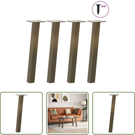 Soporte para mesa -  Patas para mesa de centro 4 unidades de acero natural 30 cm Acero