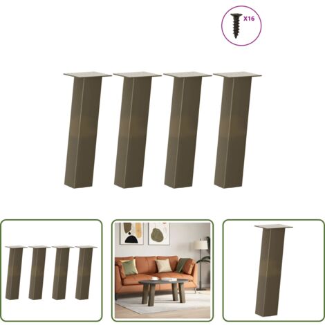 Soporte para mesa -  Patas para mesa de centro 4 unidades de acero natural 30 cm Acero
