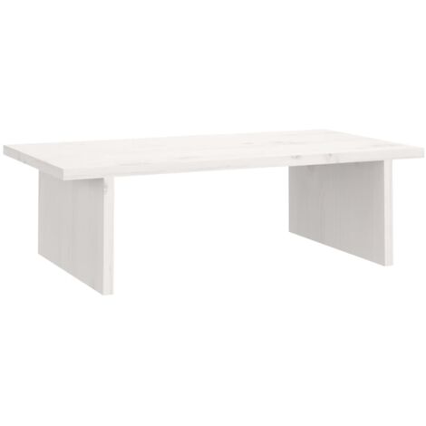 Soporte para monitor 50 x 27 x 15 cm madera maciza de pino blanco 020004441